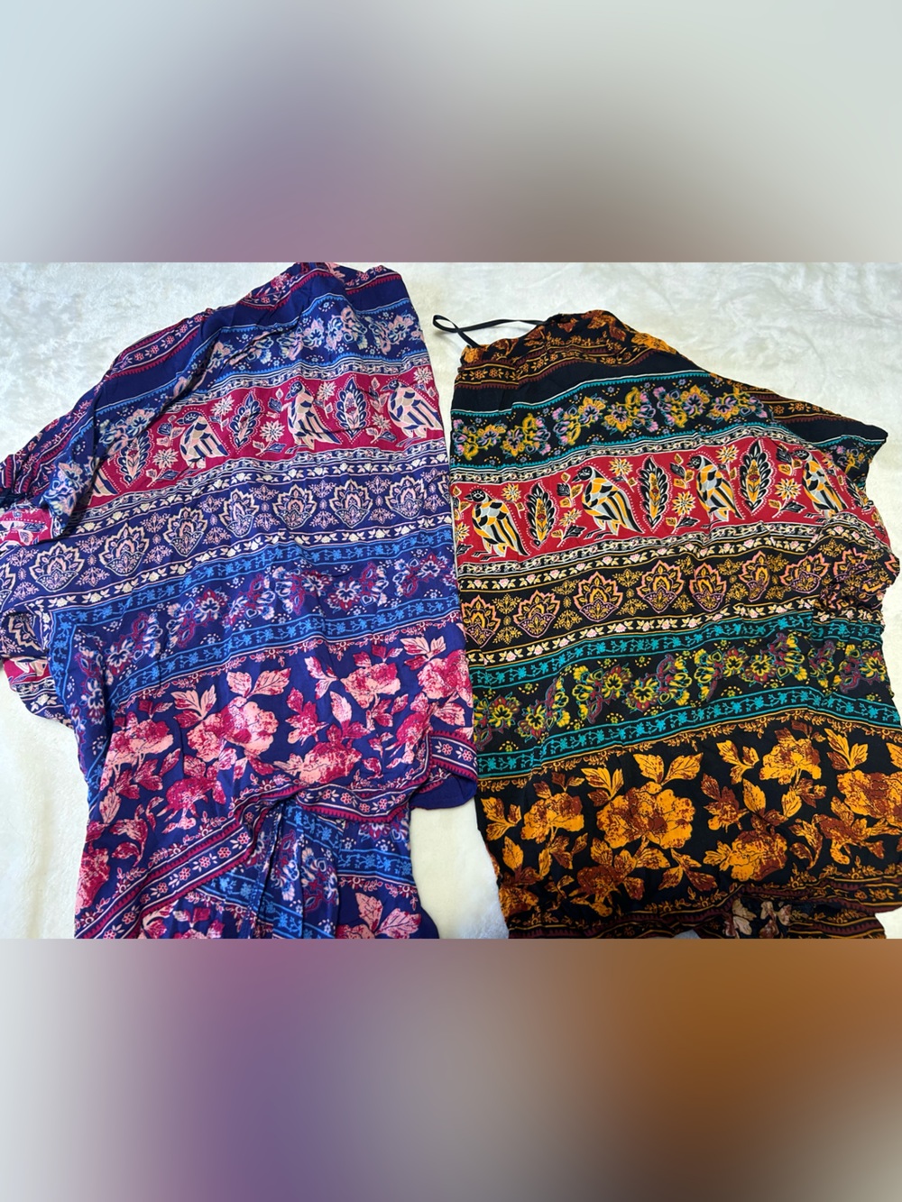 2X Boho Floral Mixed-Print Women’s Kimonos